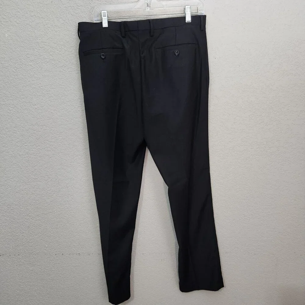 Alberto Cardinali Mens Black Dress Pants W34 L31